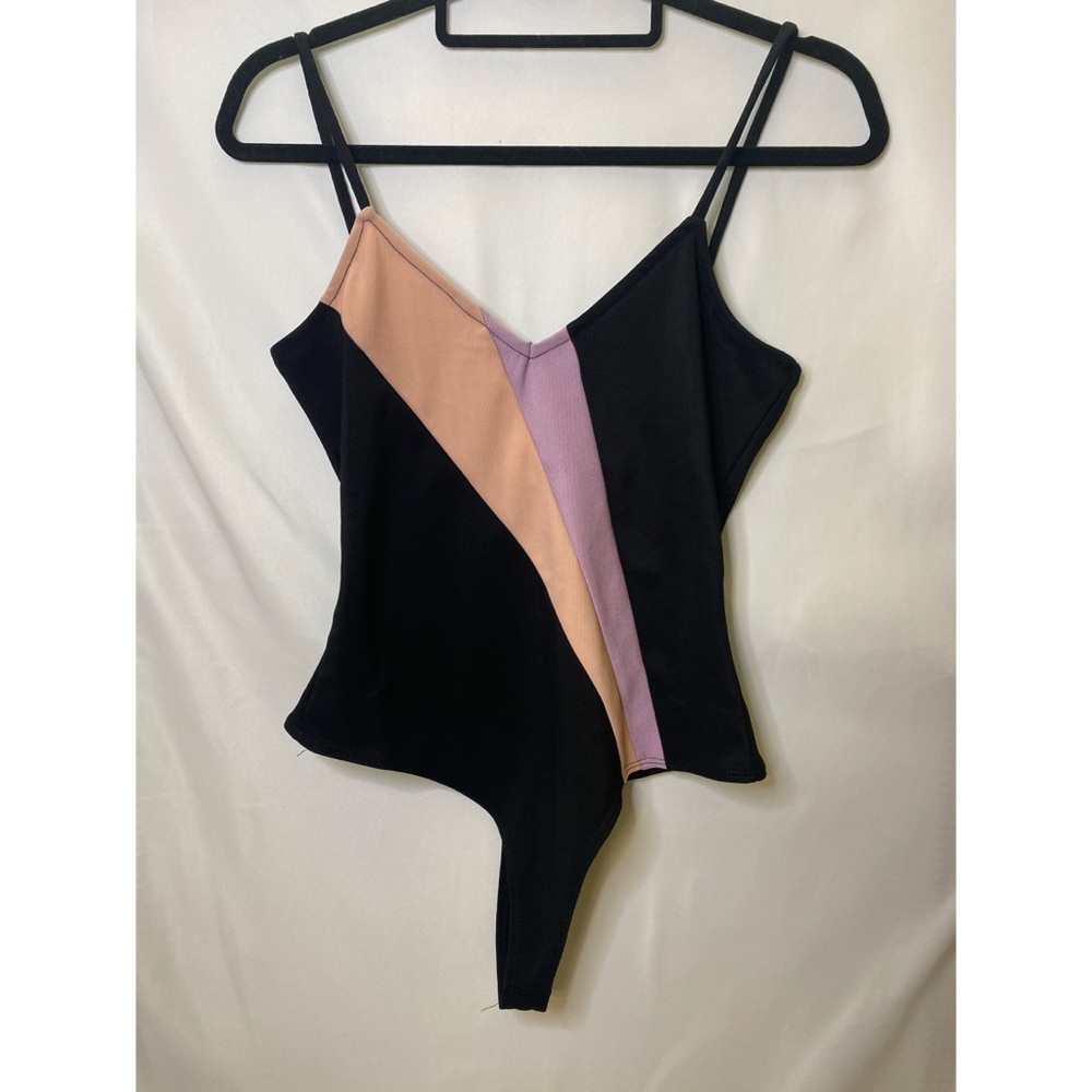 NWT Lovers + Friends Black color block  body suit